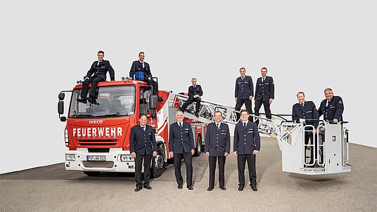 Feuerwehrkommandanten bei der HERMLE AG