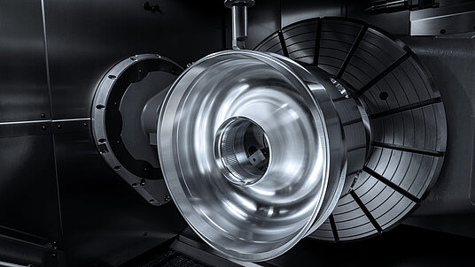 Drehmaschine von bei der Produktion