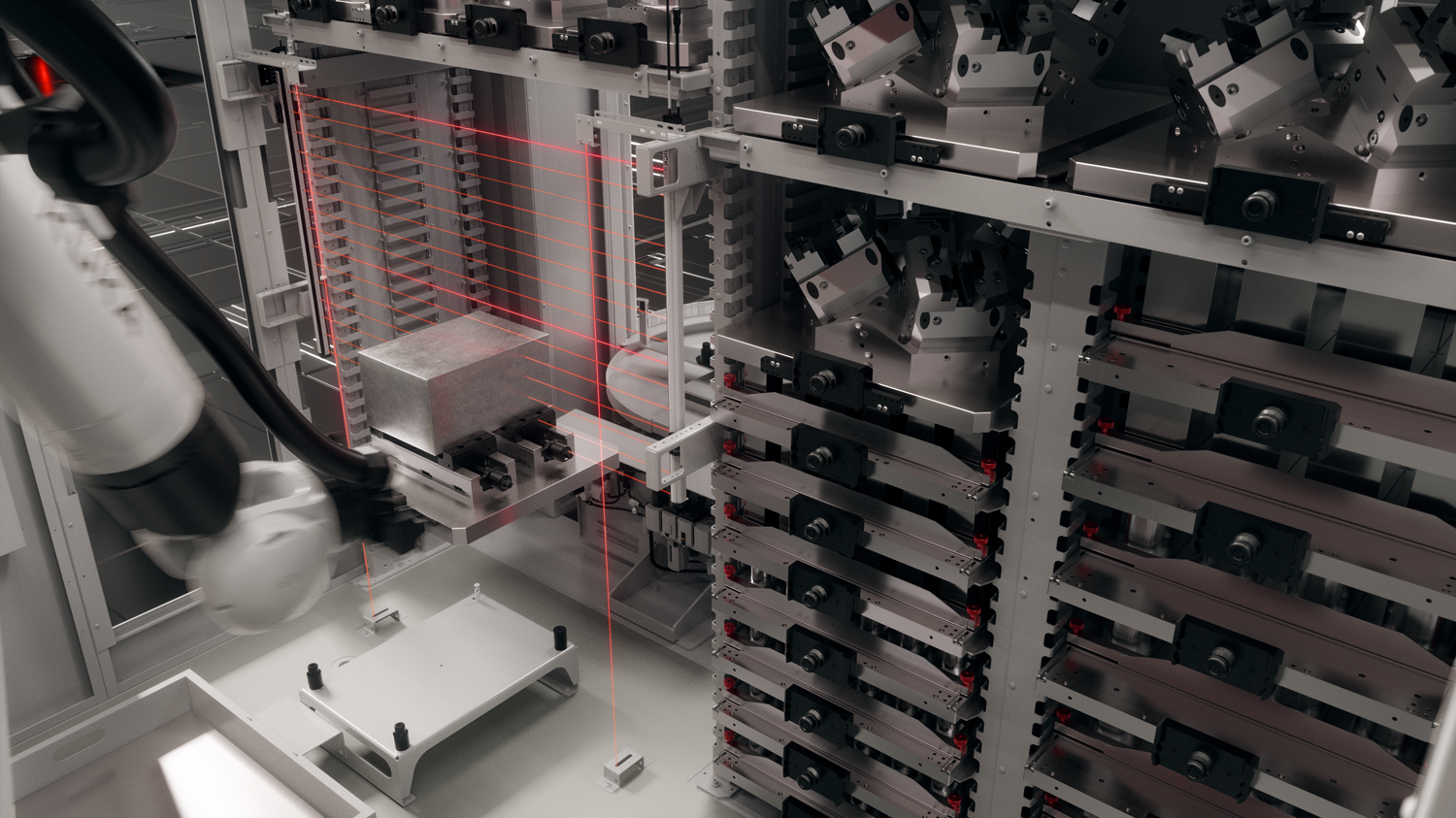 Laserüberwachungssystem des HERMLE Robotersystem RS 2 GEN2 