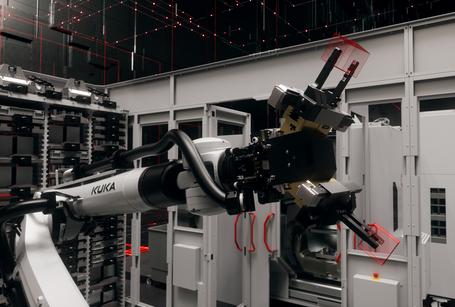 Doppelhybridgreifer des HERMLE Robotersystem RS 2 GEN2