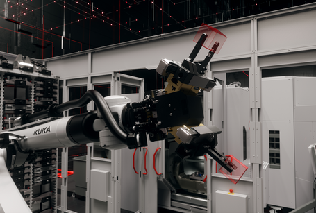 Double hybrid grippers of the HERMLE robot system RS 2 GEN2 