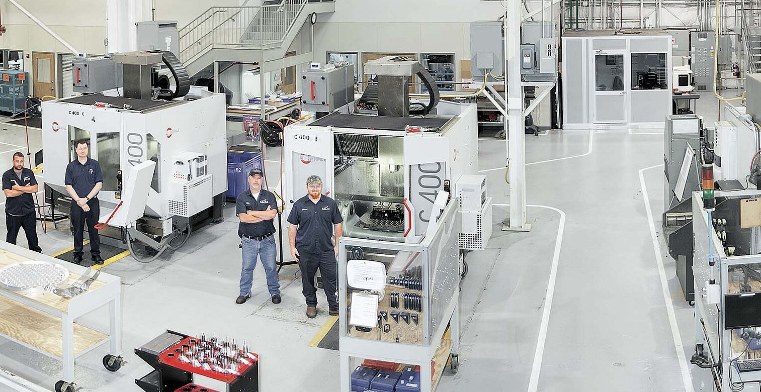 Von rechts nach links: Dave Pegues, Jim Durham, Simon Rodenberg, Butch Boland