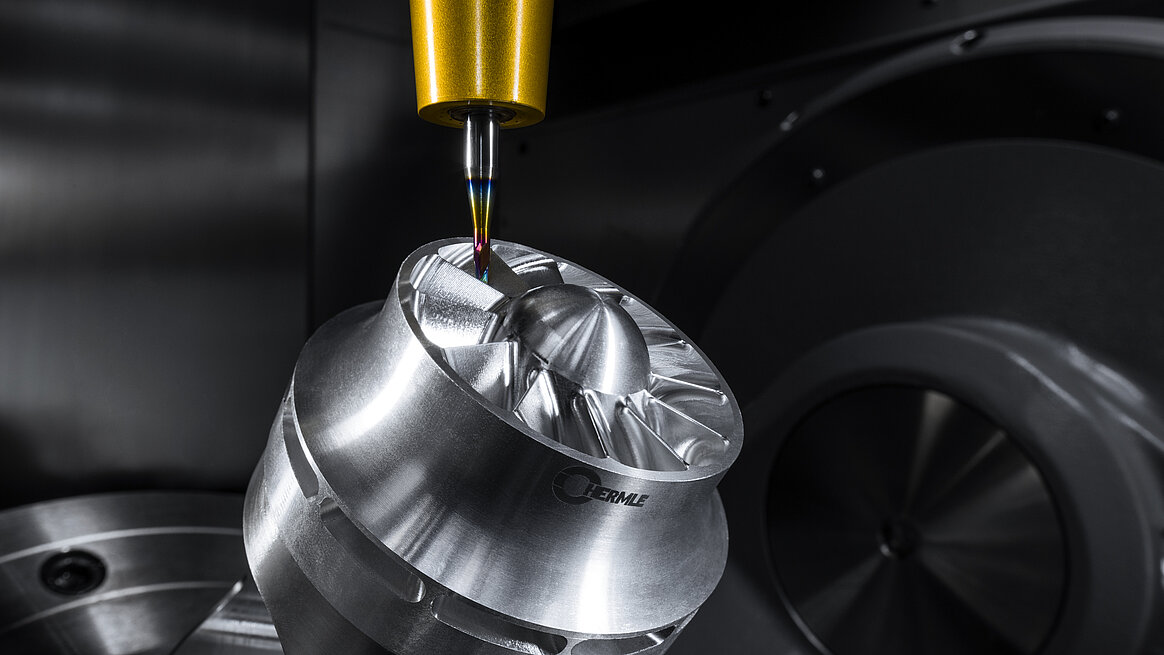Impeller machining milling and turning on a HERMLE Bearbeitungszentrum