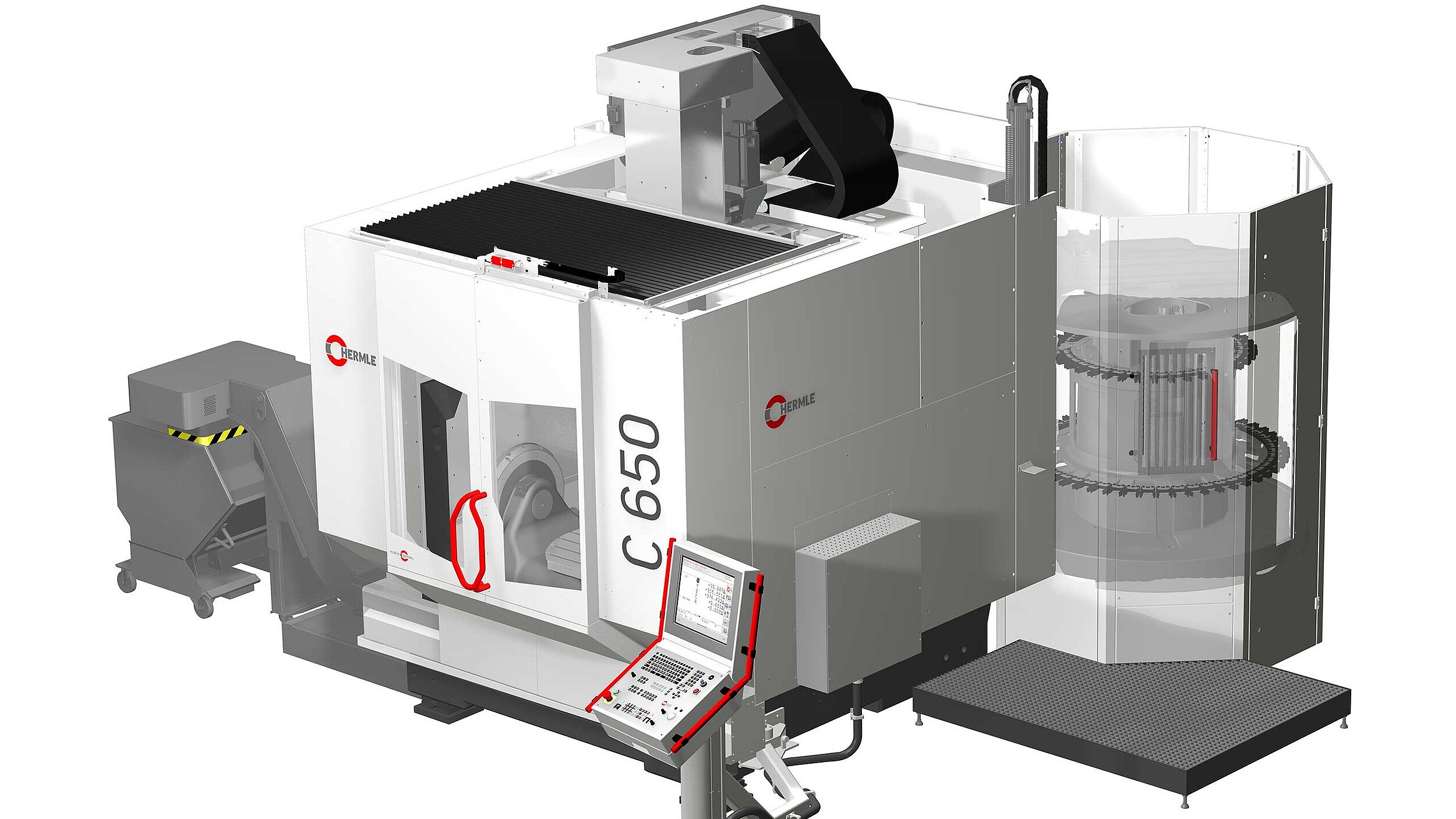 C 650 von Hermle mit Zusatzmagazin ZM 88k