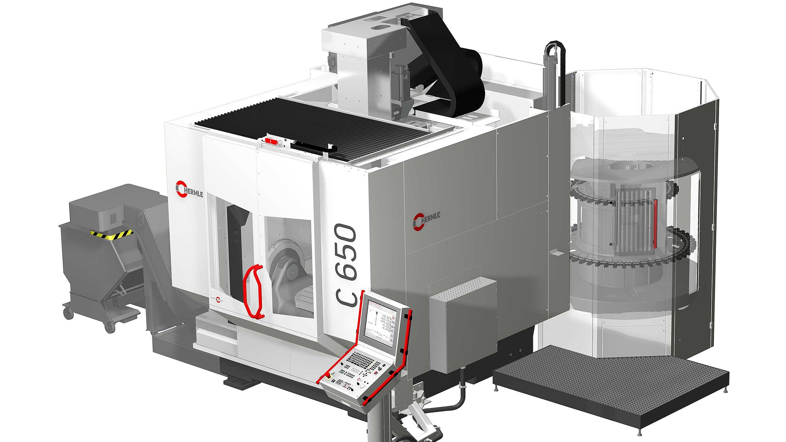 C 650 von Hermle mit Zusatzmagazin ZM 88k