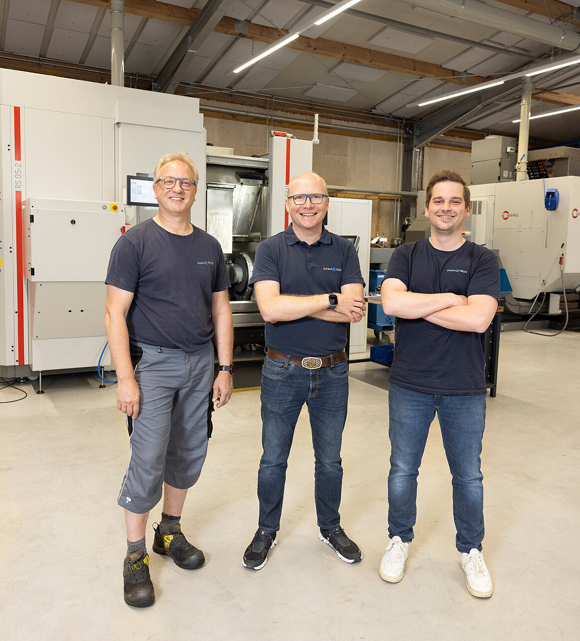 Die HERMLE Experten bei der Firma PAWA-Tech: Werkstattleiter Matthias Mieslinger, Geschäftsführer Paul Walczok jun. und der stellvertretende Betriebsleiter Marco Gradl