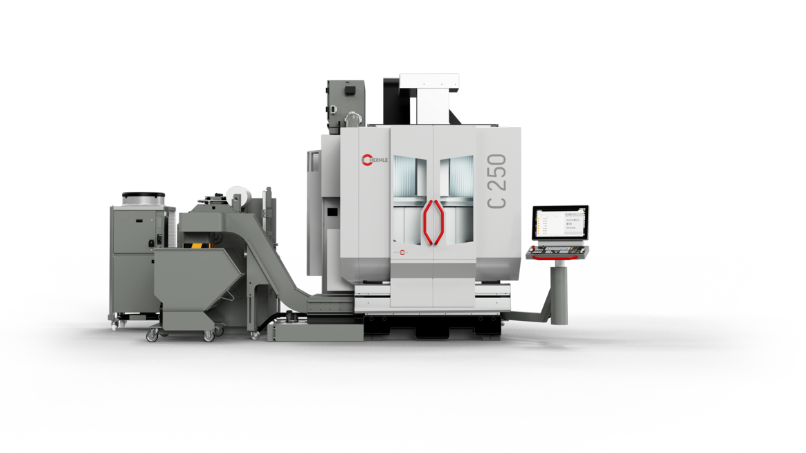 Das Bearbeitungszentrum C250 mit geschlossener Front von HERMLE