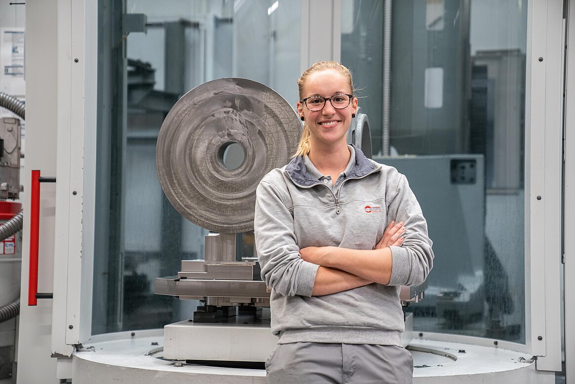 Azubi-Erfolgsförderung Michele Nothdurft bei der HERMLE AG