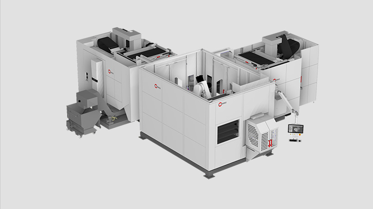 RS 2 mit zwei HERMLE Bearbeitungszentren